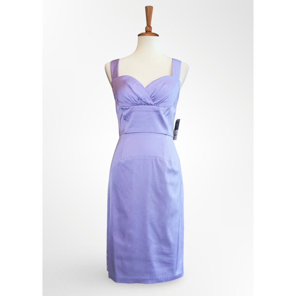 NWT $168 Donna Ricco lilac purple dress 8 M medium easter formal pencil spring